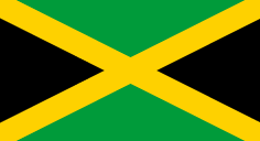 A flag of jamaica is shown in this picture.